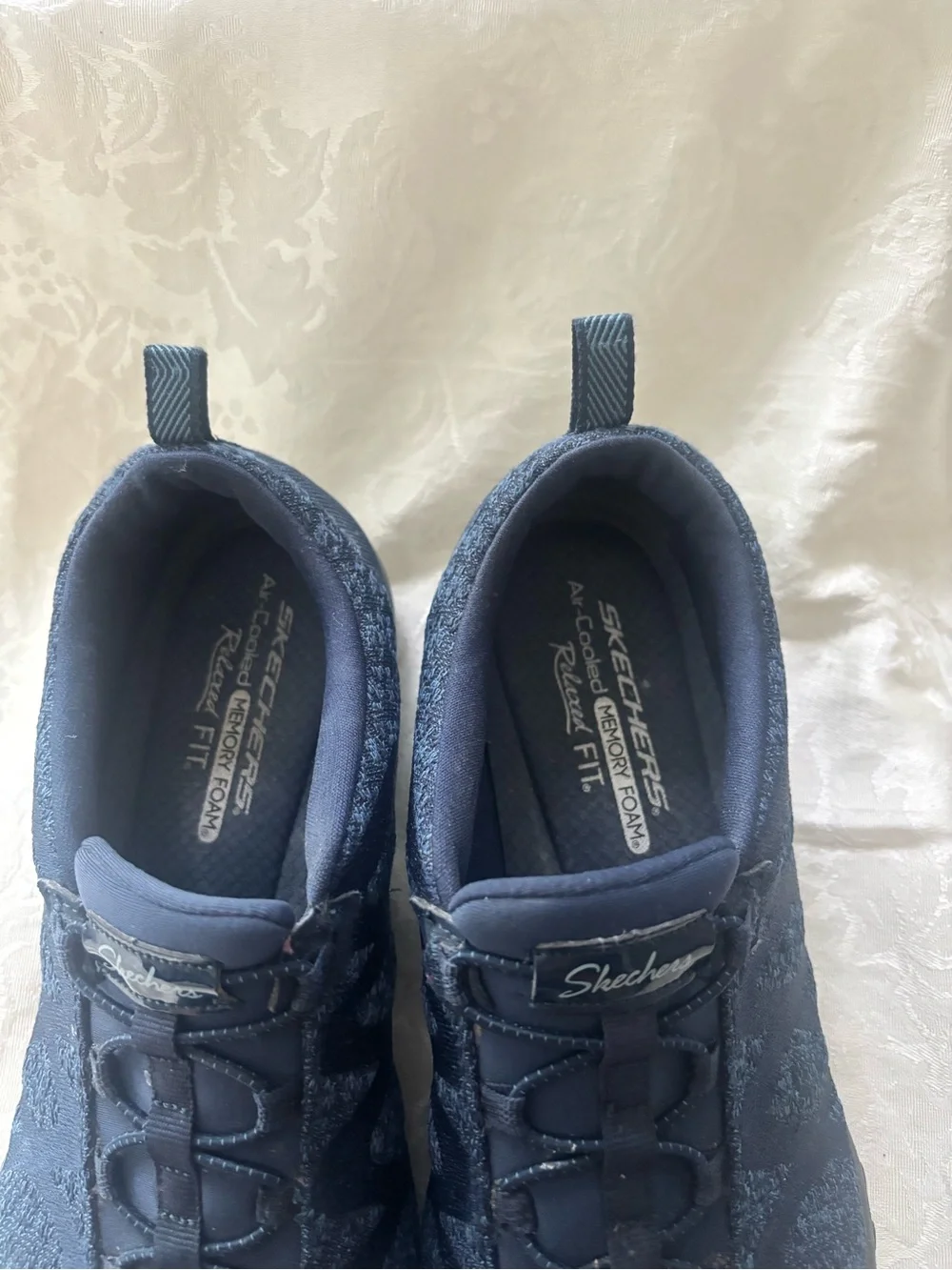 Skechers  Navy Relaxed Fit Breathe Easy Sere-Knity Shoes, Size 9